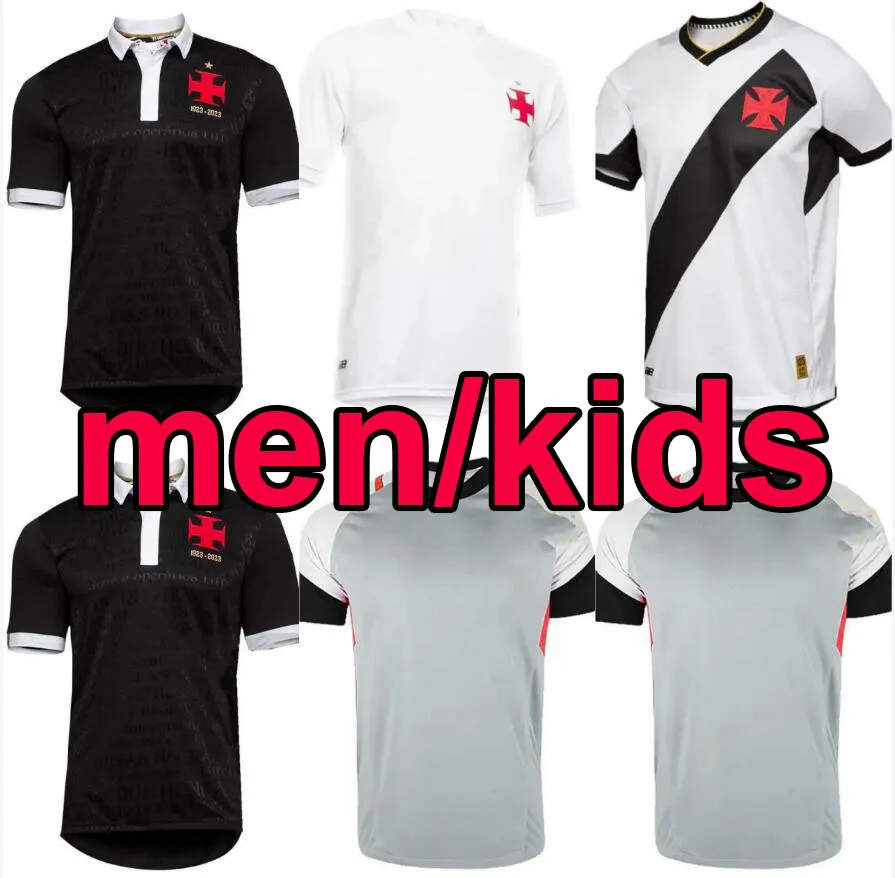 23 24 Vasco da Gama Maglia da calcio gilet Maglia pre-partita camicie speciali MAXI RIOS PAULINHO FABIANO MURIQ Maglie personalizzate 2023 2024 Uomo Nero Bianco Maglie da calcio top