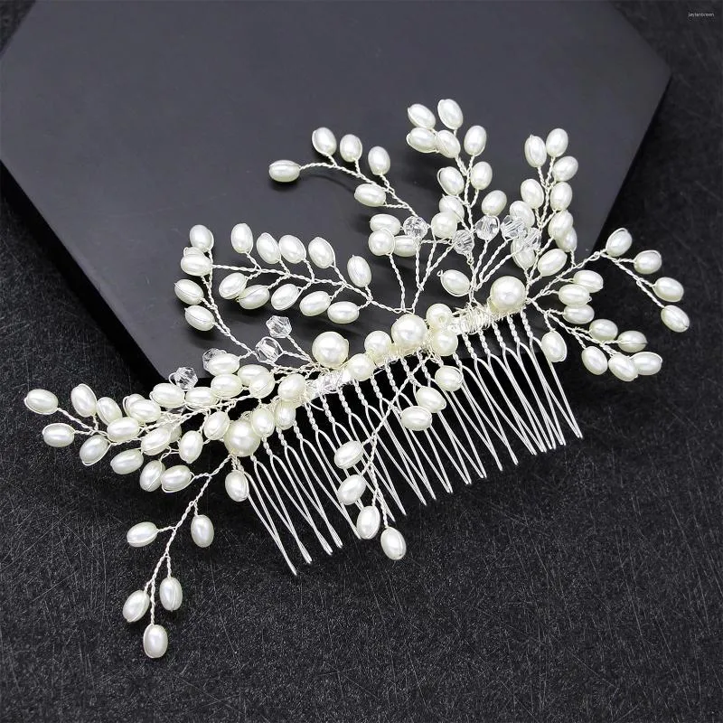 Nakrycia głowy Pearl Crystal Wedding Hair Grawbs