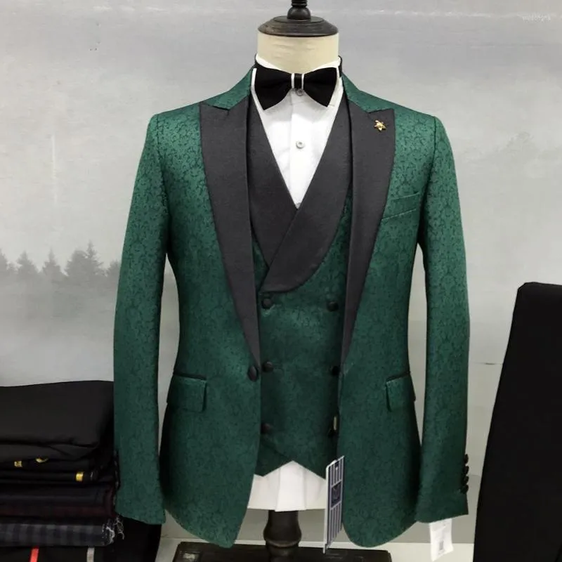 Abiti da uomo Set da 3 pezzi da uomo Pantaloni da giacca Gilet Moda di alta qualità 2023 Blazer da cerimonia casual da lavoro formale stampato