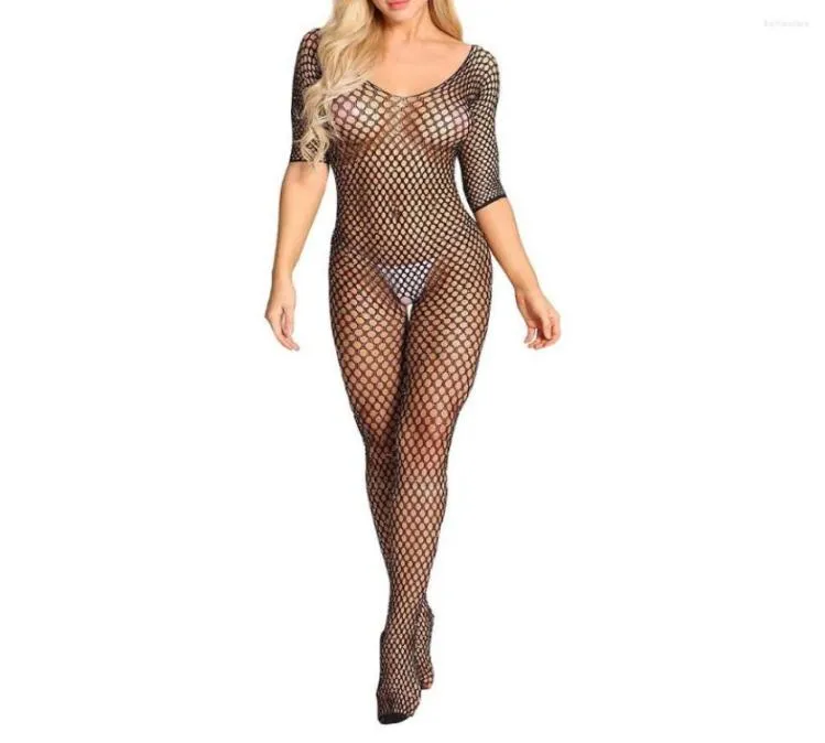 حمالات الصدر مجموعات الملابس الداخلية منظور منظور الدانتيل الشبكة مثير ألوان صلبة بيجاما bodysuit الشبكة