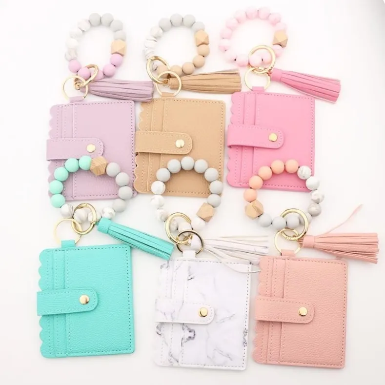 Junyuerly Bracciale Portachiavi In Pelle PU E Silicone – 6 Colori – Regalo Donna