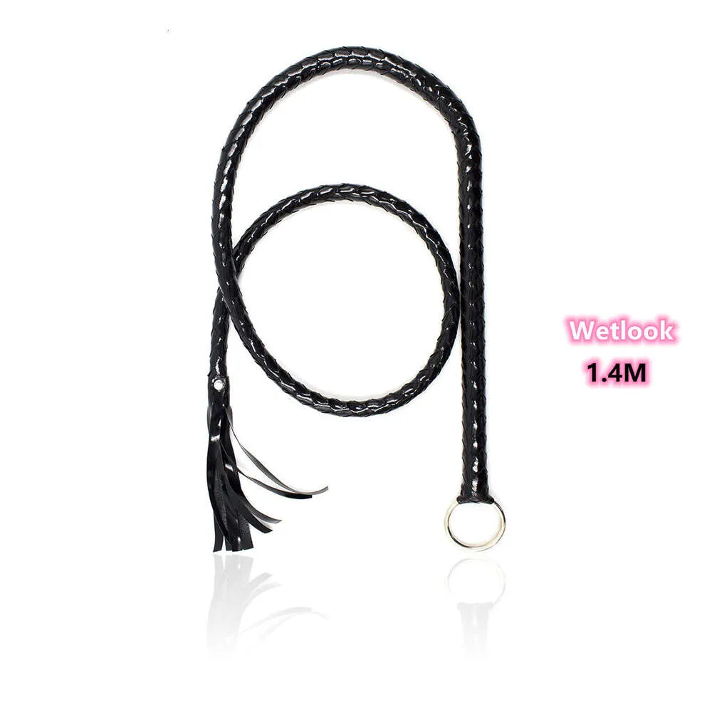 Masaj Ürünleri 1.4m Wetrook Mikrofiber Deri Uzun BDSM Bondage Fetish Whip Yetişkinler için Seksi Oyunlar Kürek Ponyplay Flogger Seksi Oyuncaklar Çiftler için