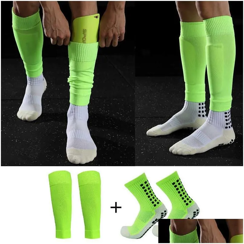 Calzini sportivi Protezioni per le gambe da uomo Basket Calcio Adt Youth Shin Calf Er Calcetines Hombre New Drop Delivery Outdoors Athletic Outdoor Dhir3