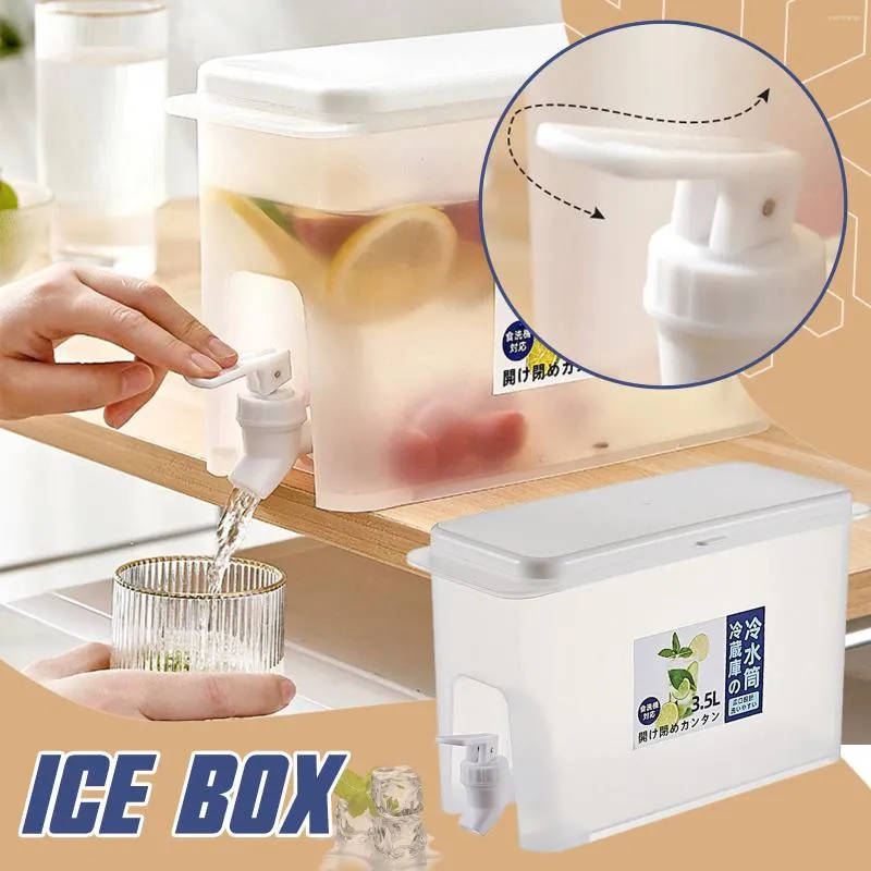 Bouteilles d'eau Bouteille froide avec robinet Limonade Cool Bucket Ice Fruit Box 27 Tote