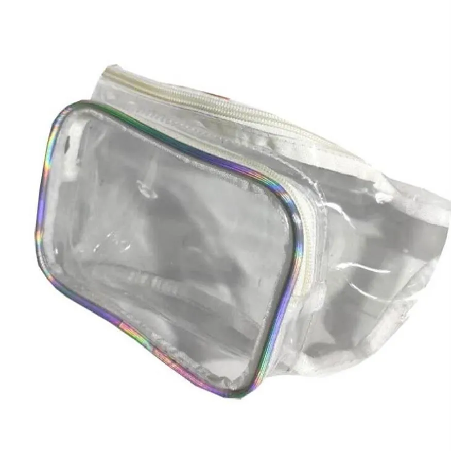 Designer-Fashion Women PVC Laser Multifunktionella Clear Fanny Packs Sport Travel Waist Bags256B236D