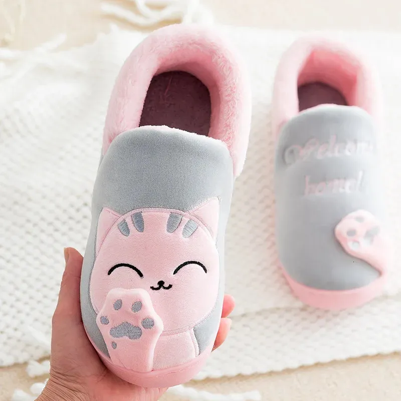 Slipper Slippers Children Indoor Slippers Winter Warm Shoes Kids Mum Dad Home Floor Slipper Cartoon Style Anti-slip Boys Girls Cotton Footwear 231130