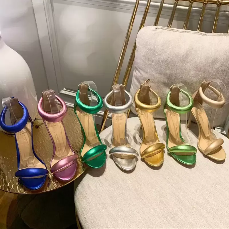 Sandales de créateurs Talons aiguilles Gianvito Rossi Femmes Chaussures De Luxe Zip Pompe En Cuir Véritable Talon Haut Rome Sandale Dîner Robe De Mariée Chaussures