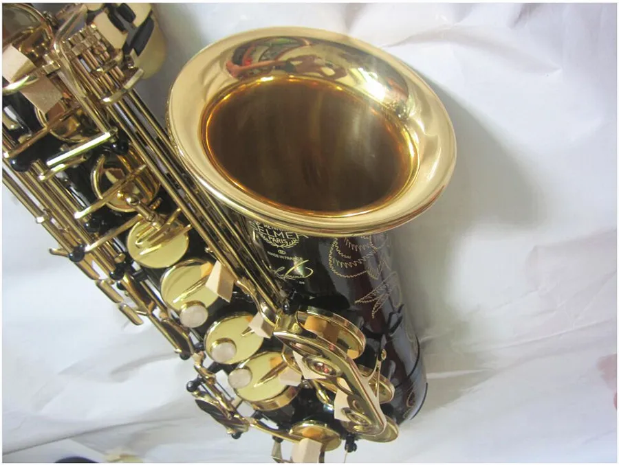 Nouveau saxophone Alto noir de meilleure qualité, instrument de musique Alto e-flat de marque SAS-R54 avec étui, niveau professionnel