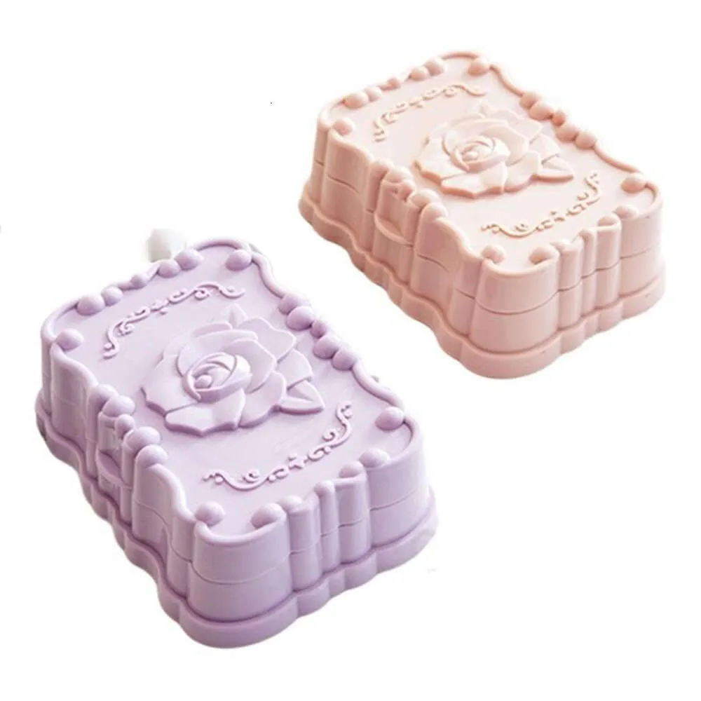 Boîte à savon de voyage en plastique avec couvercle Rose, couvercles rabattables pour salle de bain à domicile, porte-savon étanche, boîtes à savon pour les mains, boîtes portables Caja De Jabon De Plastico