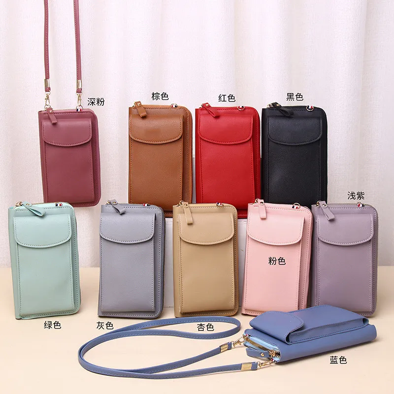 Mini lederen schoudertas Dames Sling Bag Portemonnee Lederen portemonnee Dames handtas Kaart Telefoonhouder Case Portemonnee Crossbody Telefoontas