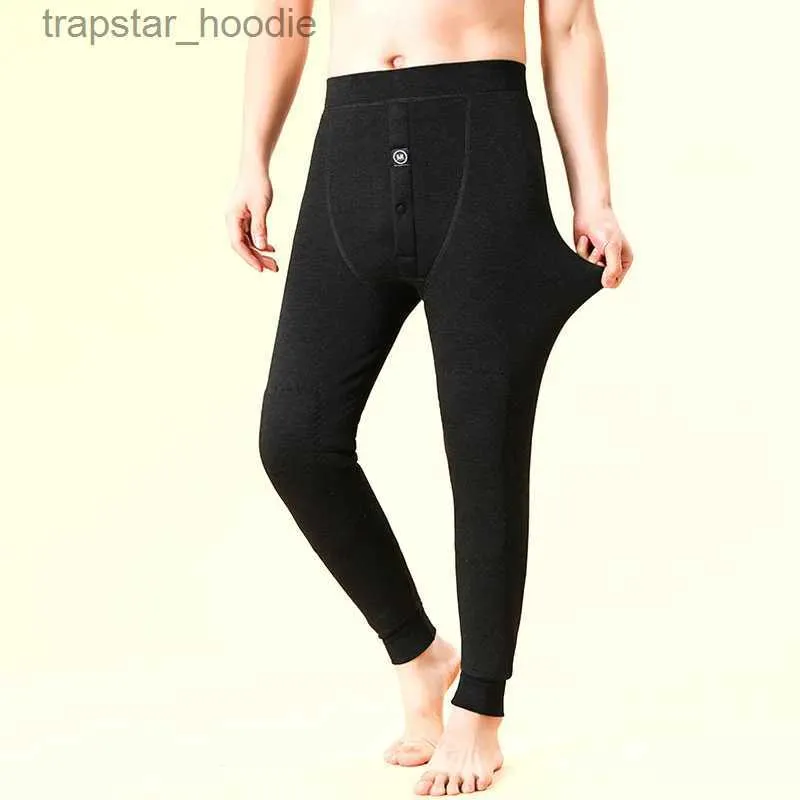 Thermisch ondergoed voor heren Elastische panty's voor heren Legging Thermosbroek Winter Thermisch ondergoed voor heren Bot Warme dikke lange onderbroek Broek met bodem L231130