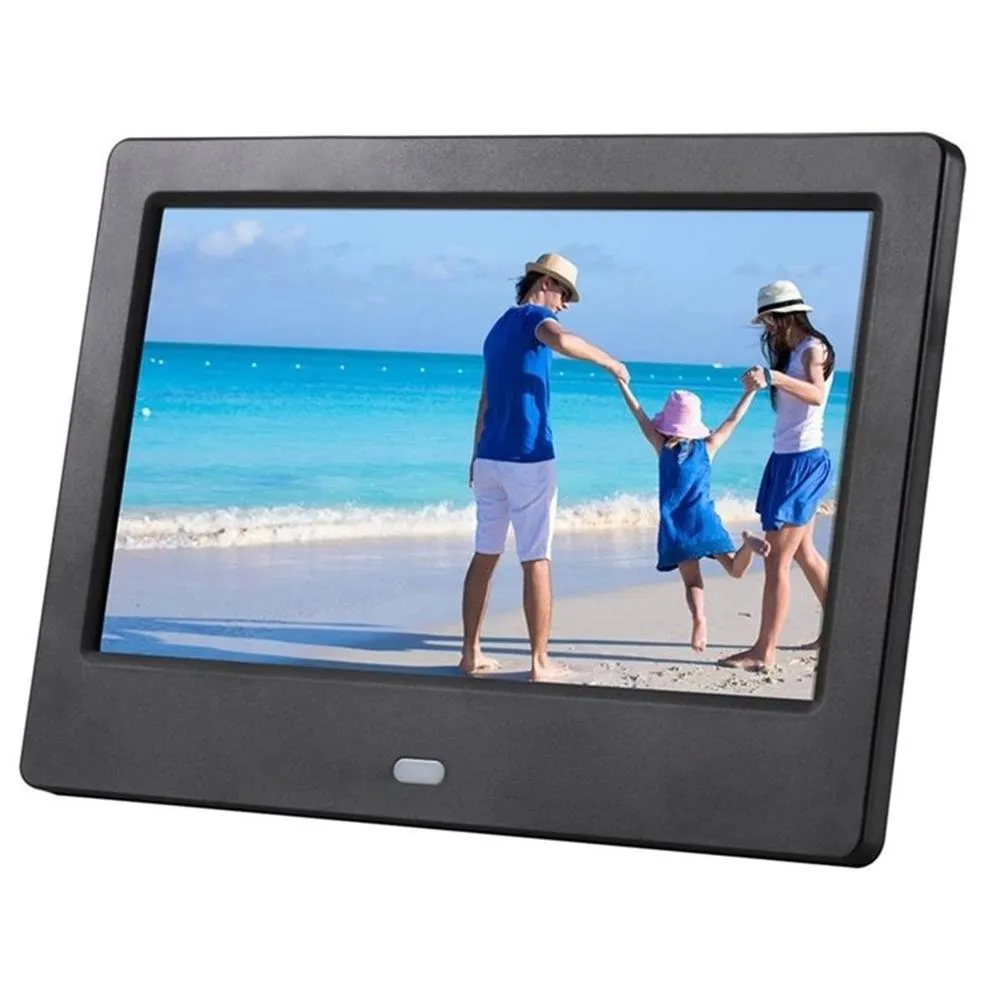 7 tum LCD Widescreen HD LED Electronic Po Album Digital Po Frame Wall Advertising Machine Gift Po Frame Digital 201211216T