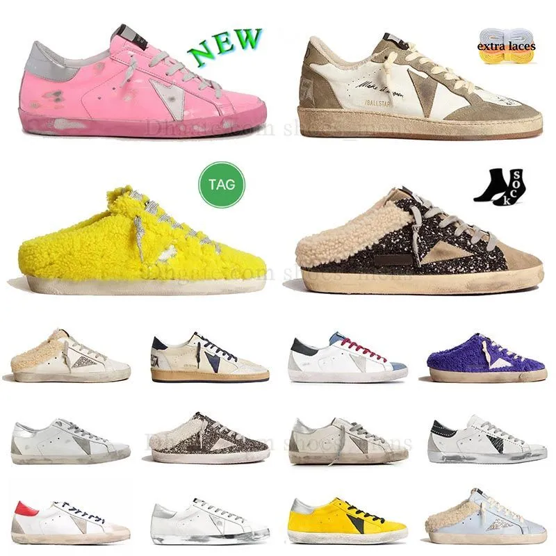 Italie Marque Dirty Star Sneaker Chaussures Casual Midstar Golden Shoe Hi Ball Stars Blanc Argent Sparkle Gold Rose Multi Ice Blue Plateforme Baskets célèbres Hommes Femmes