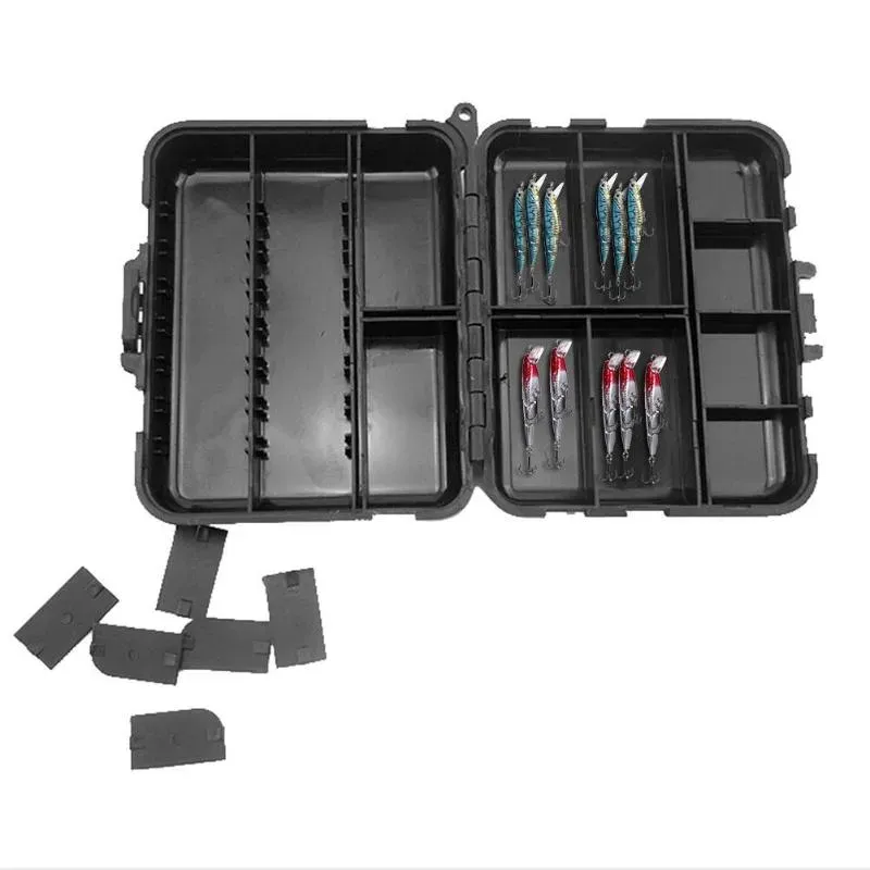 Plastic Fishing Tackle Boxes Double Layer 18 Compartments Lure Fishing Box Fly Fishing Tackle Boxes Accessories