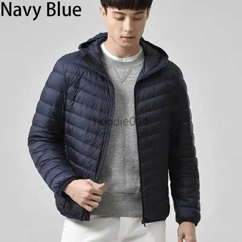 Casacos Masculinos Masculinos All-Season Ultra Leve Embalável Down Jacket Água e Resistente ao Vento Respirável Casaco Grande Tamanho Homens Hoodies Jaquetas L231129