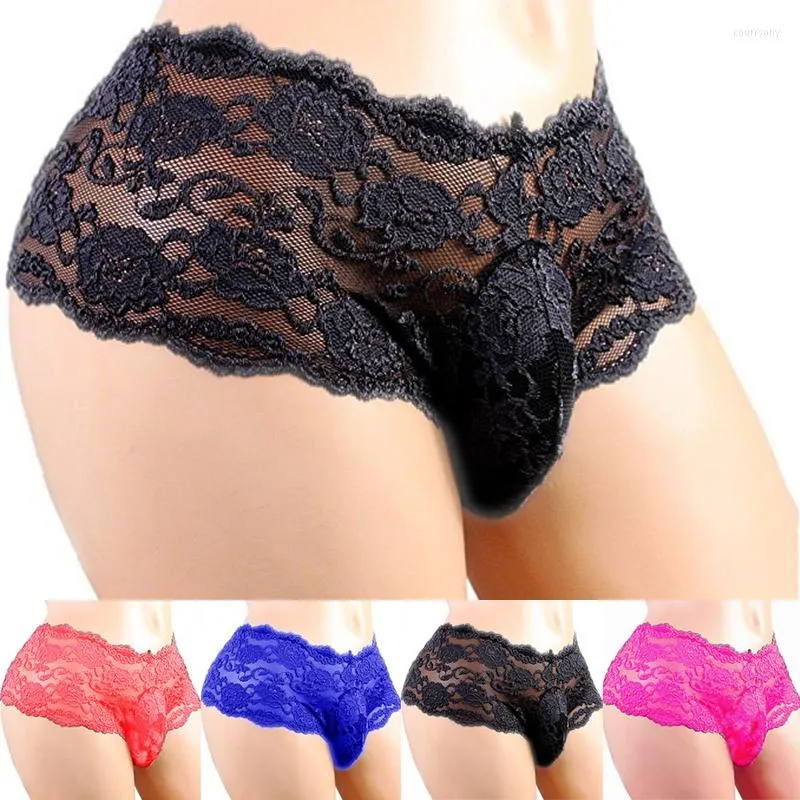 Majaki męska bielizna seksowne majtki bielizny oraz Siz Lace Sissy Mężczyzna oddychający jockstrap krótkie stringi g-string porno