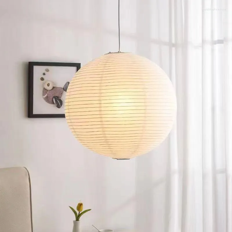 Pendant Lamps Chinese Style Rice Paper Light For Bedroom Dining Room Study-room Homestay Decorative Lamp Fixture Round Lantern