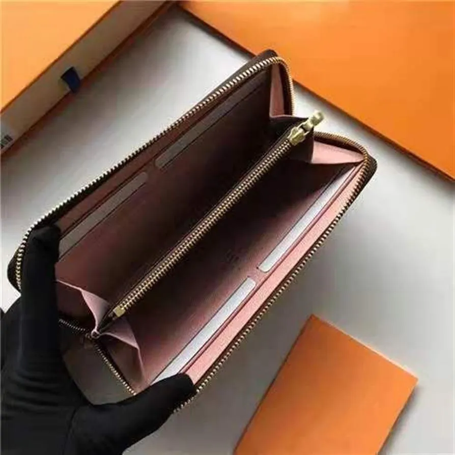 Porta carte di credito di design borsa classica in pelle di alta qualità piegata per banconote e ricevute borsa portafoglio borsa scatola di distribuzione purse265B