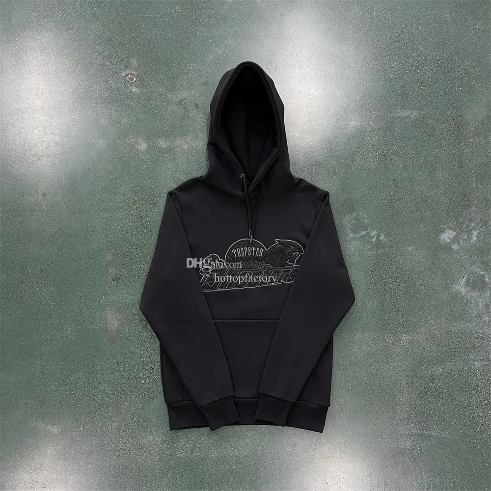 Trapstar Blackout Shooters Hoodie Tracksuit - Embroidered Trapstar Blackout Shooters Hoodie Tracksuit - Embroidered