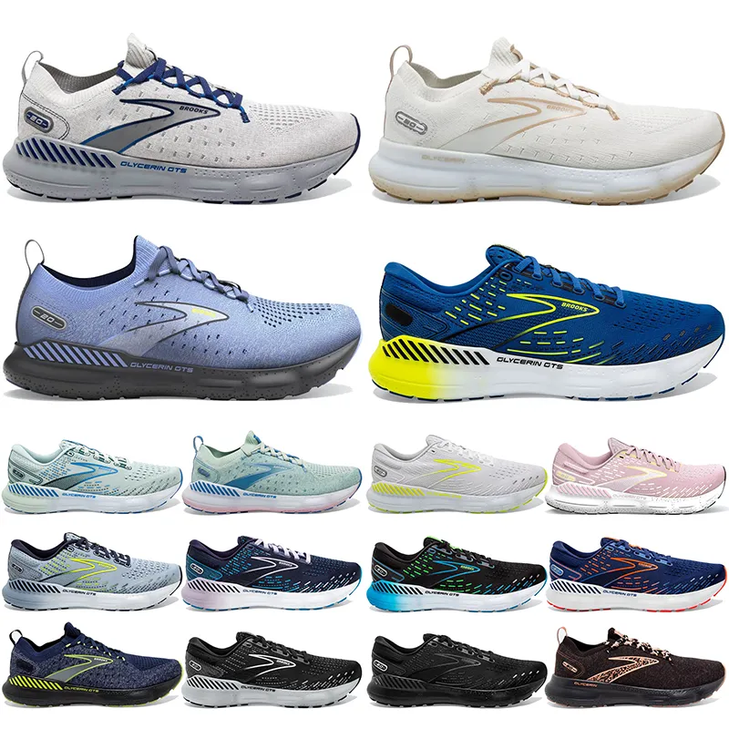 2024 Nyaste löparskor Brooks Hyperion Tempo Jogging Sneakers Glycerin GTS 20 Grå Neon Hoppy Bait Rabbit Foot Wear-Resistenta Sports Trainers