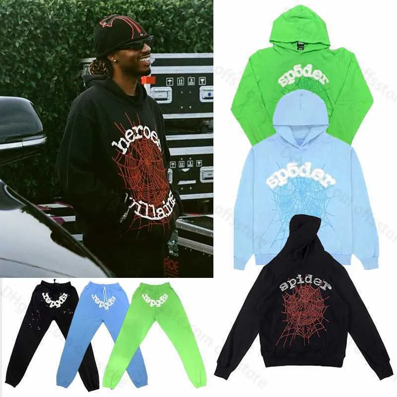 51 New Colors Spider Hoodies SP5DER Young Thug 555555 Angel Pullover Pink Red Hoodie Hoodye Pants Men Top-Quality SP5Ders Graphic Printing Web Sweatshirts 2023 VGP5