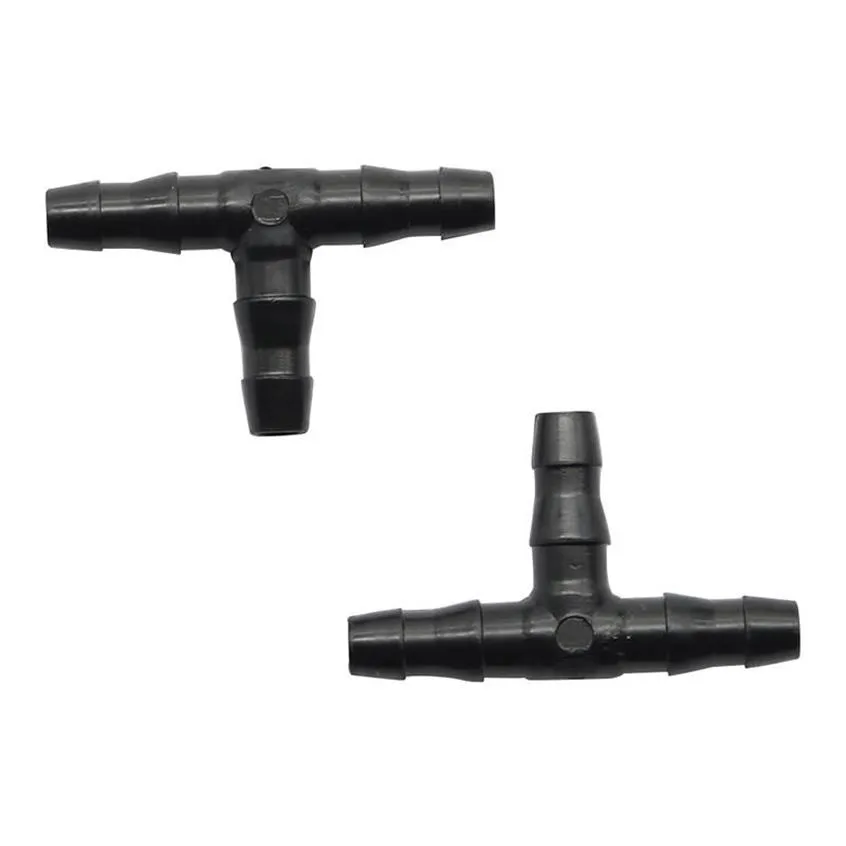 Equipamentos de rega 50 PCS Irrigação por aspersão 1/4 polegadas Barb Tee Conectores de mangueira de água Conectores de tubulação Sistema de gotejamento de marceneiro para 4mm 7m294k