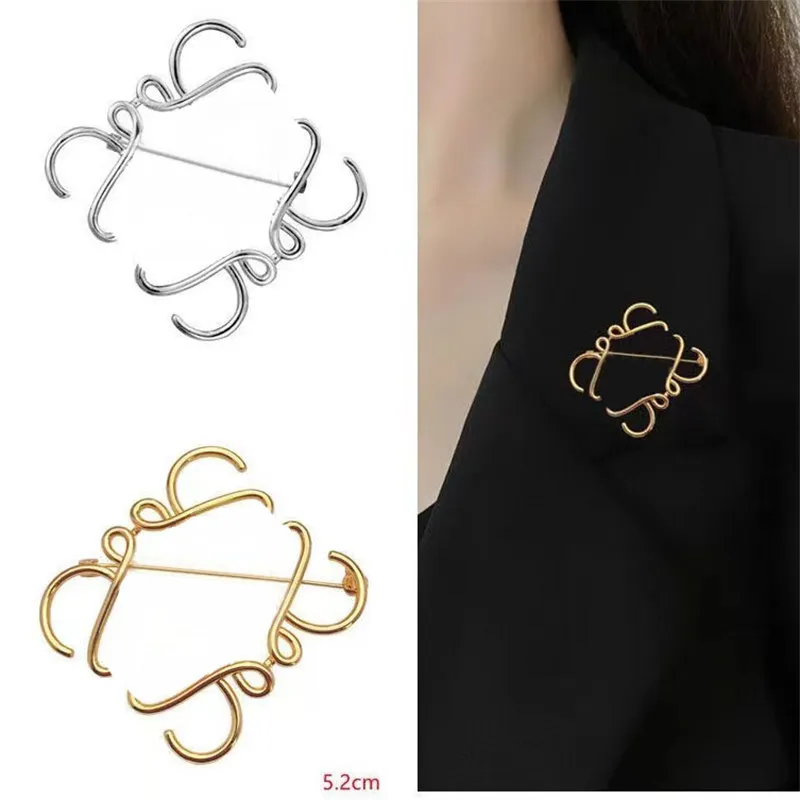 Loewe Anagram Gold-tone Pin Brooch - Buy Brooches for women