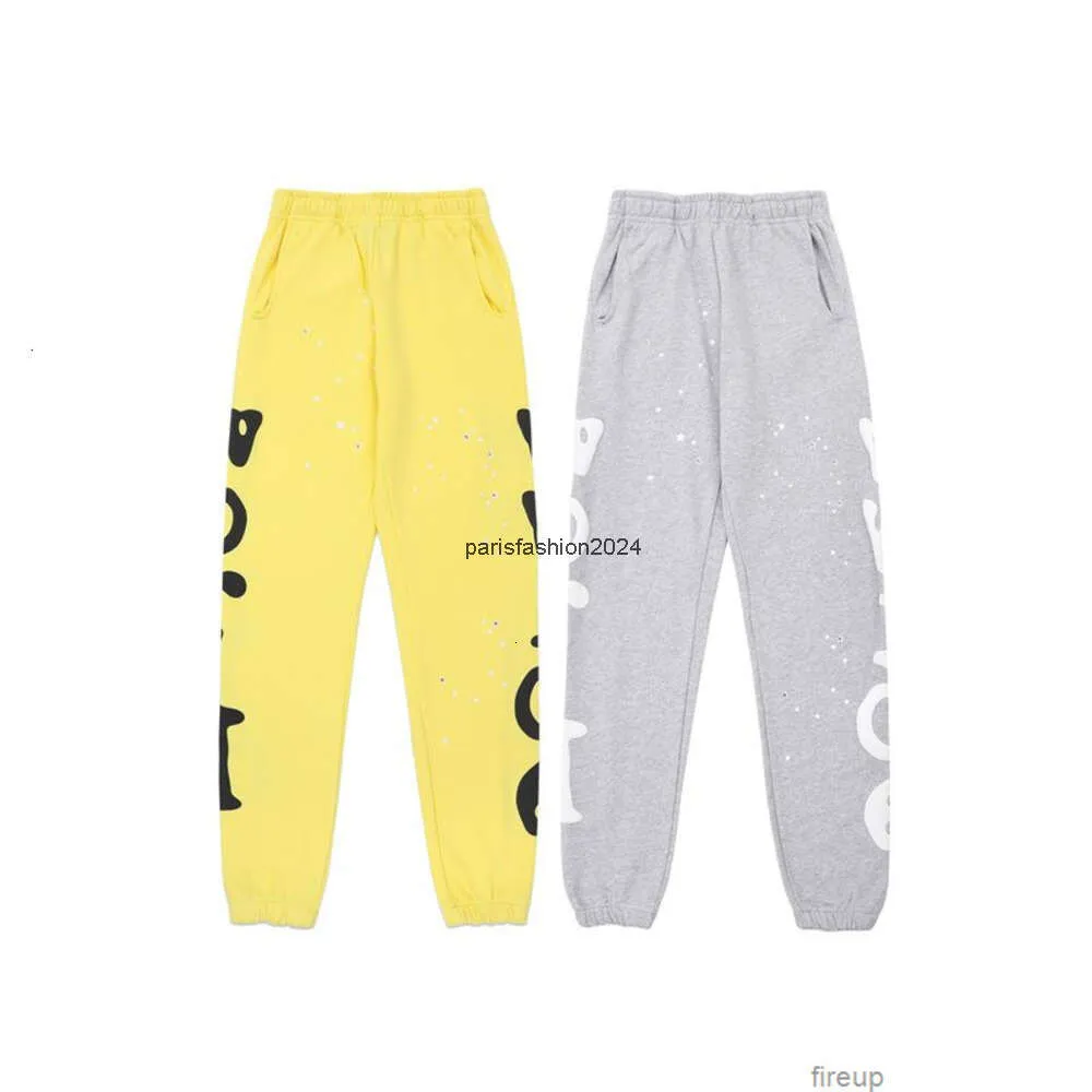 Designers Casual Pant Mens Byxor Sweatpants Young Thug Autumn Star Letter Foaming Print Feet Strap Pants High Street Casual Loose Men