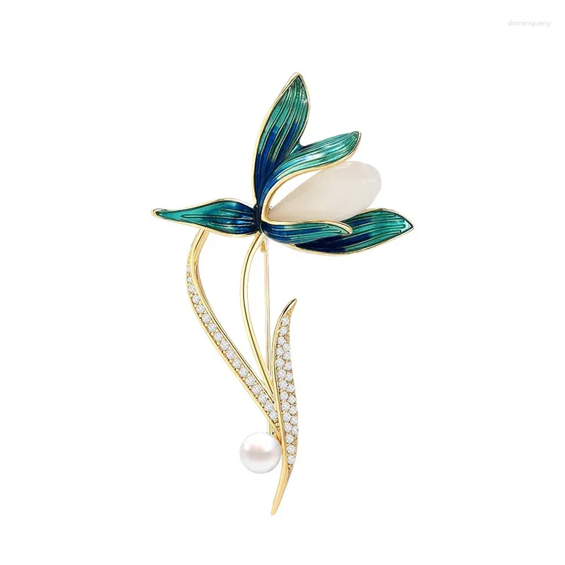 Broches couleur cristal couronne fleur broche vente en gros mode pour femmes Costume bijoux beau cadeau