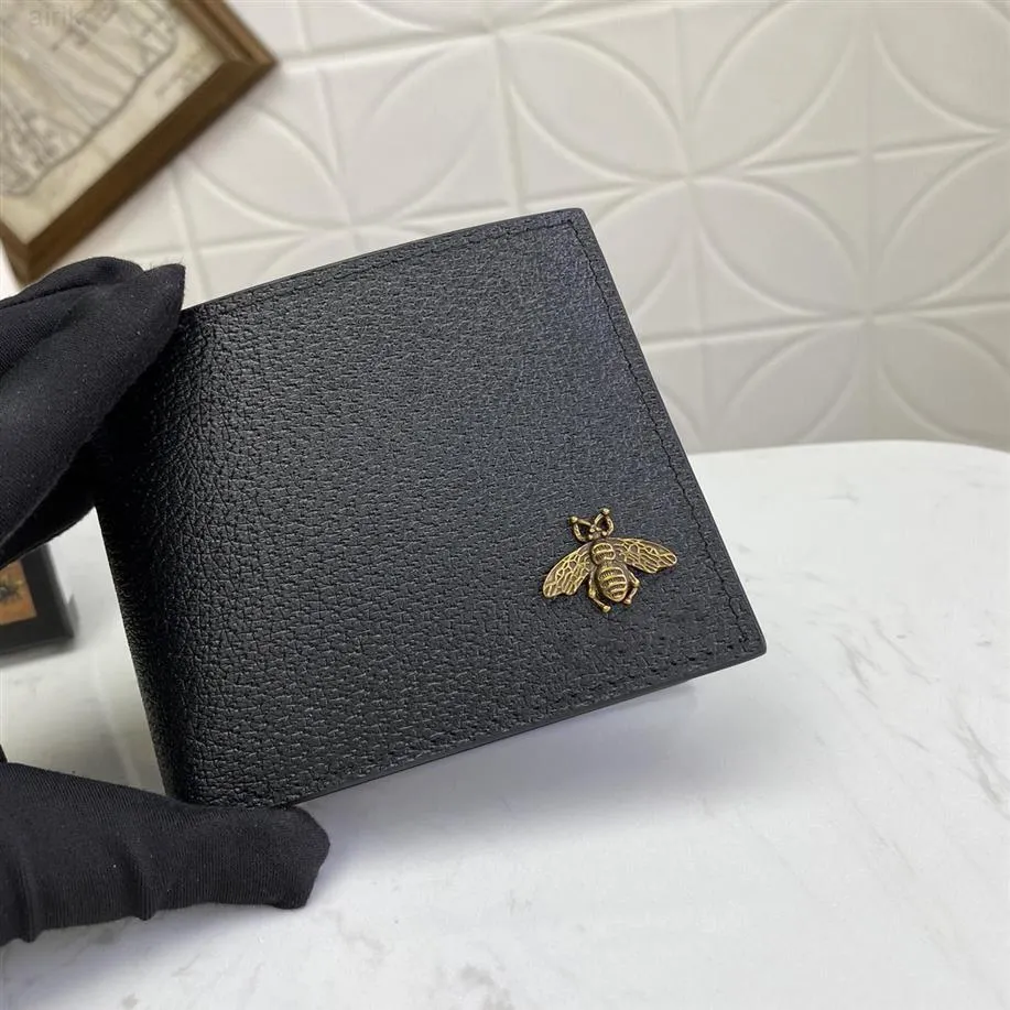 Créateurs de mode Portefeuilles Luxurys Hommes Femmes Sacs en cuir Classique Bee Tiger Snake Lettres Sacs à main Boîte originale Digram Card182i