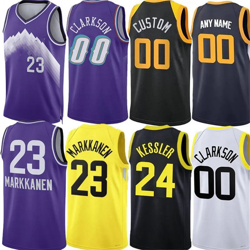 Lauri Markkanen Basketball Jerseys Collin Sexton Clarkson Walker Kessler John Collins Horton Tucker Jeorge Retro City Men Custom Jersey