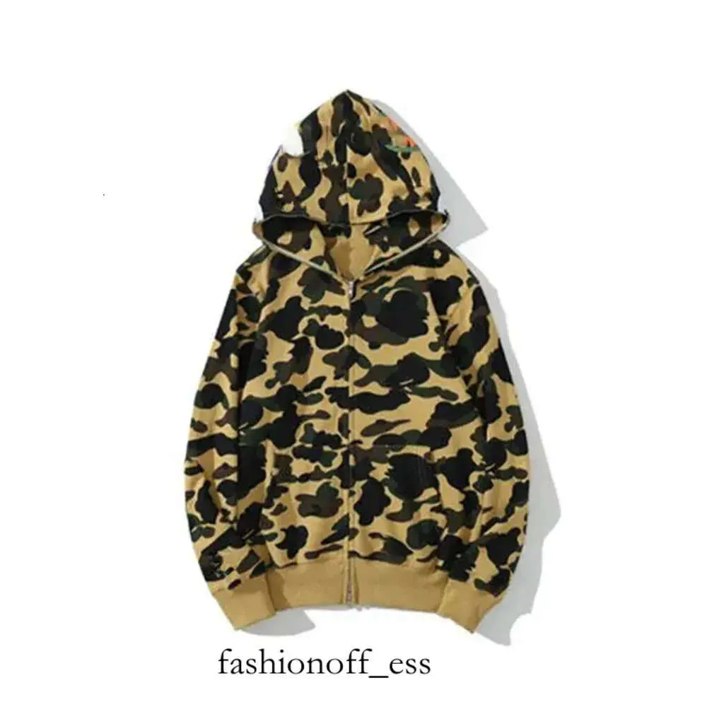 Mens Designer Hoodie Full Zip Up Shark Hoodies Woman Camouflage Jacket Hoody Hooded Sweatshirt Man Womens Sweater Long Sleeve Bapes Tech 751 210