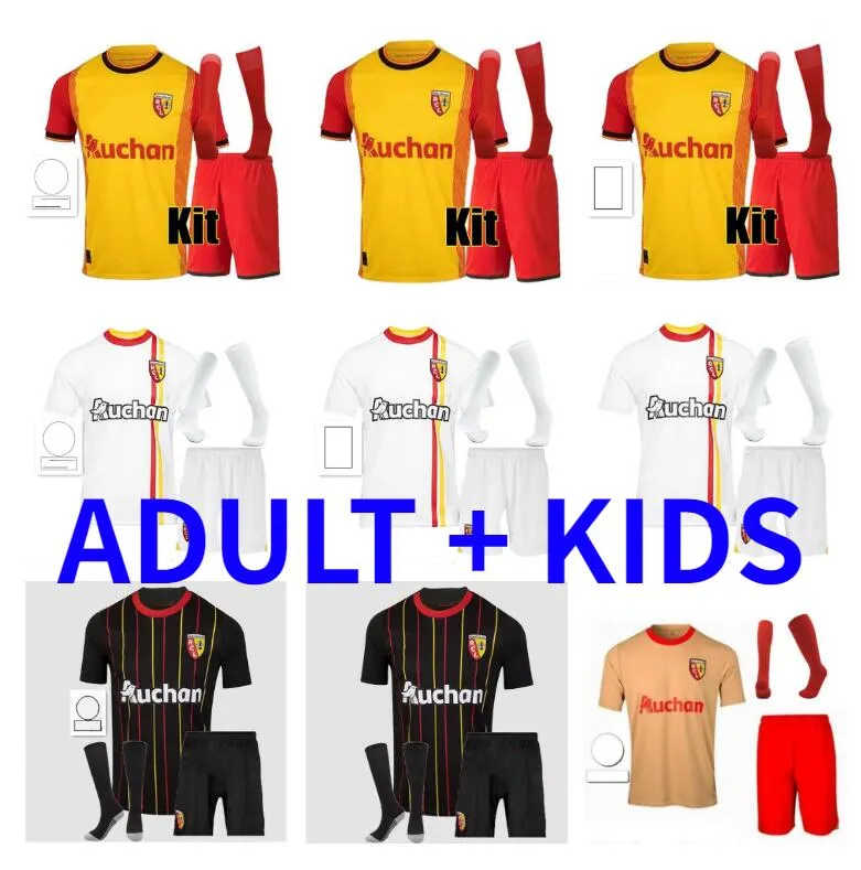 23 24 Maillot RC Lens Soccer Courseys Kid Kit Sainte Football Derts de Foot Home Away Training 2023 2024 Player Person