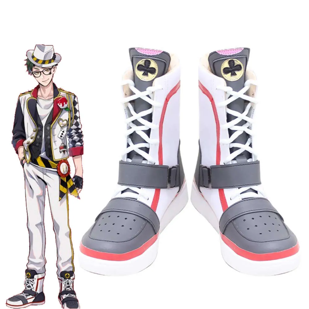 Heartslabyul Trey Clover Cosplay Boot Alice in Wonderland Shoes Game Anime High Boots Skręcony ubieranie się
