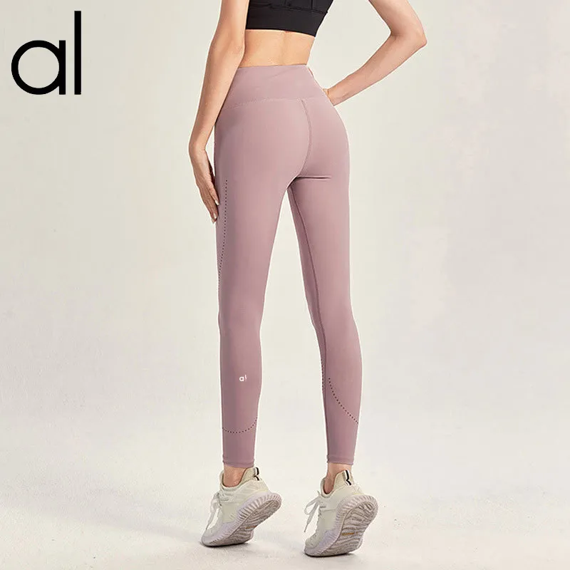 AL Damen-Yogahose, Push-Ups, Fitness-Leggings, weiche, hohe Taille, Hüftlift, elastische T-Linie, Sporthose, schnell trocknende Fitness-Trainingshose zur Fettverbrennung