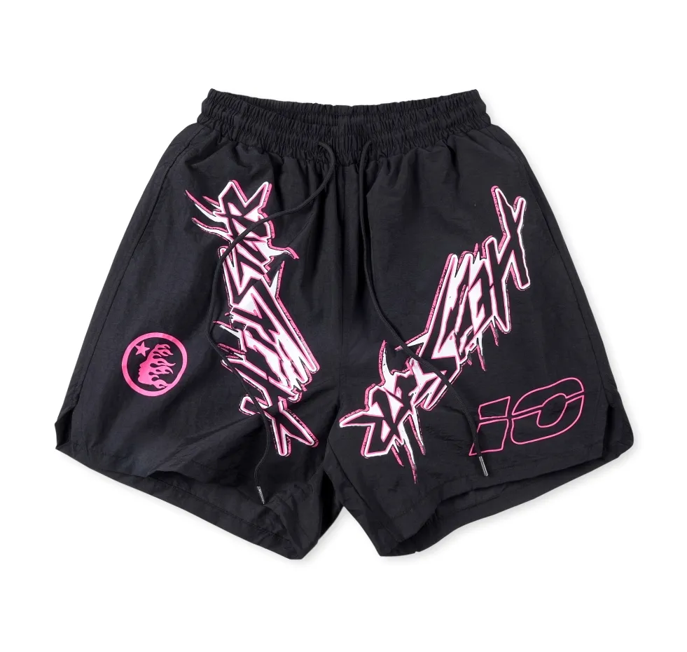 Nieuwe zomer Hellstar strandbroek heren shorts ontwerpers casual basketbal running korte hiphop pocket sport streetwear