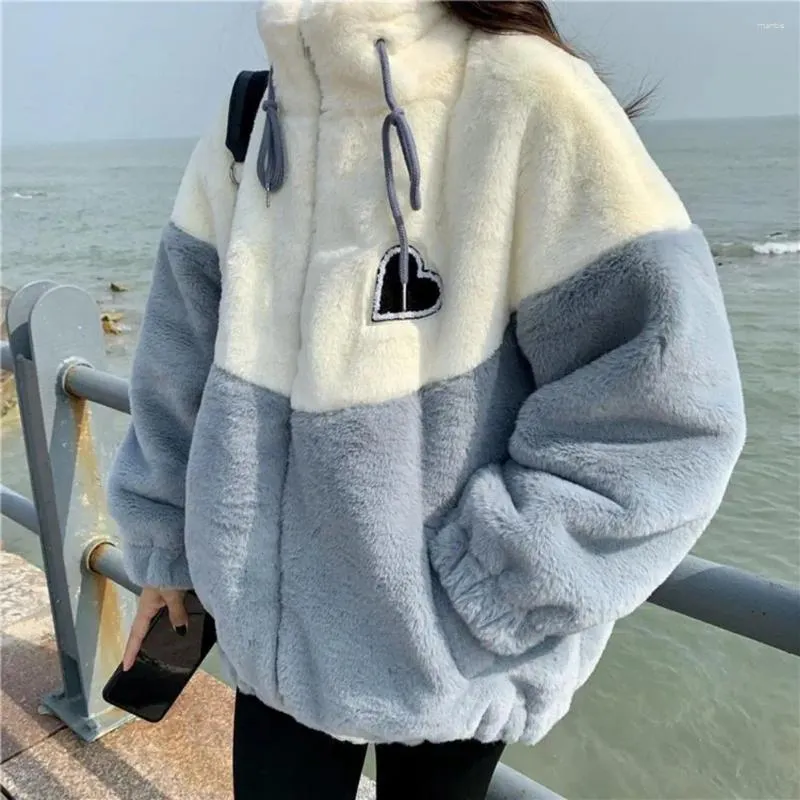  Women's Fuzzy Fleece Jacket Casual Loose Long Sleeve