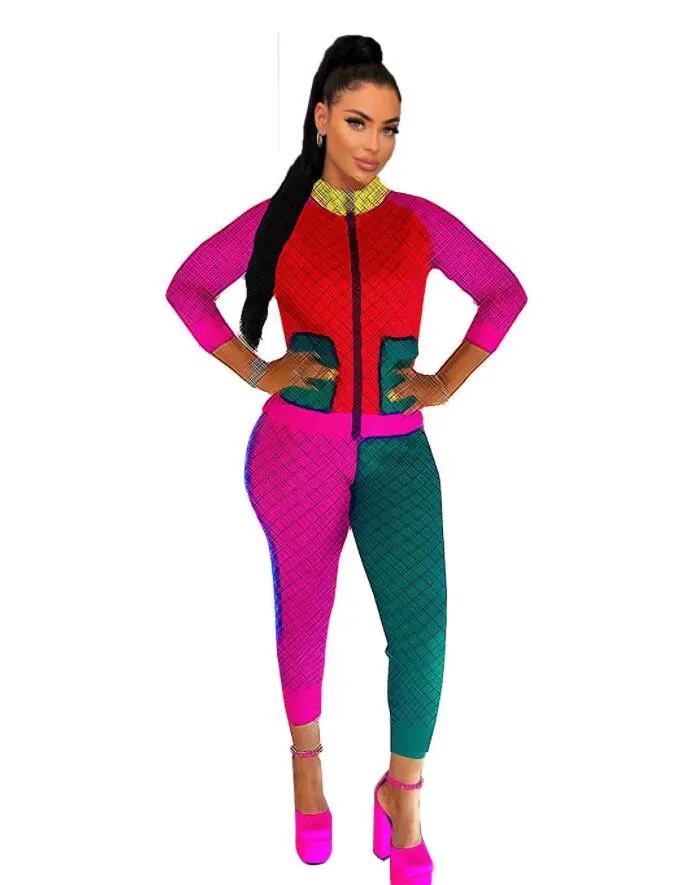 NewGGSS Womens Y2K Rainbow Printed Two Piece Casual Rainbow Jogging Suits Set With Zipper Jacket And Pants From Huangshan444 23.12 DHgate.Com