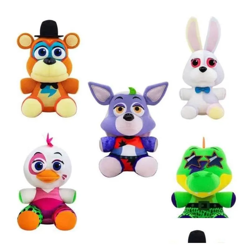 Fyllda plyschdjur ny stil 20 cm fem nätter på Freddys fnaf leksaker Freddy Bear Foxy Chica Bonnie Animal Dolls Xmas födelsedagspresent D DHQ32