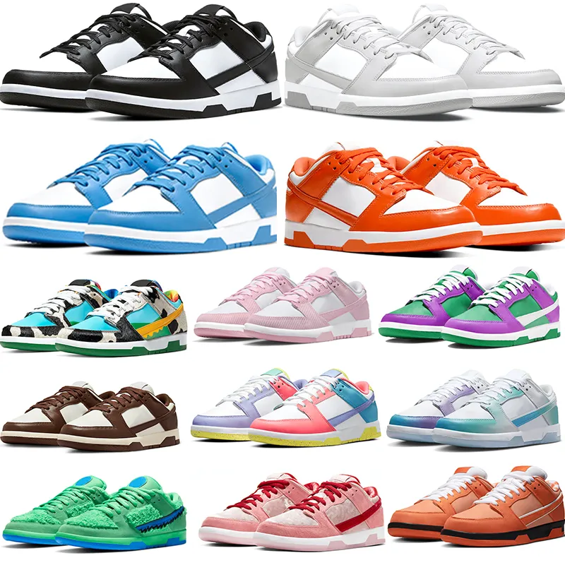 Uomo Donna Scarpe da corsa Basse Nero Bianco Panda Triple Rosa Marrone Arancione Blu Verde Viola Grigio Bambini Neonati Bambini Skateboard Bassi Uomo Donna Scarpe da ginnastica Sneakers