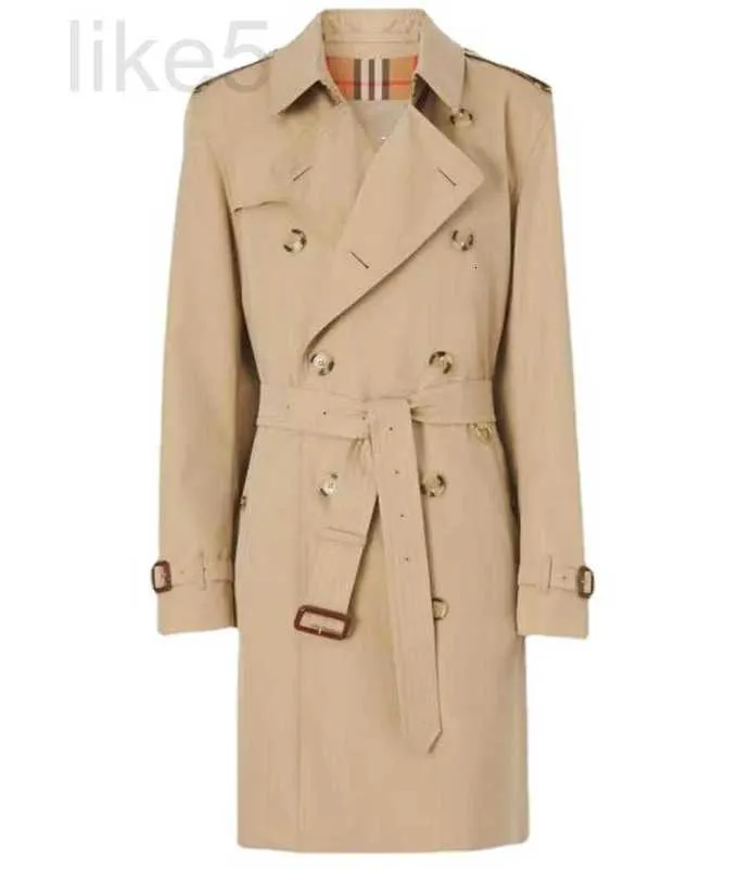Trenchs pour femmes Boutique de créateurs Boutique style classique britannique double boutonnage mi-long trench-coat QOLR
