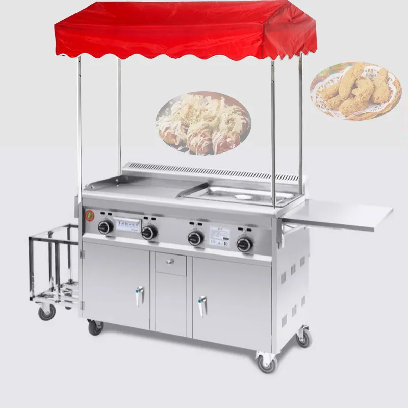 Commercial Mobile Food Truck for Sale Stainless Steel Hot Dog Food Carts Street Dicing Van with Fast Food Snacks