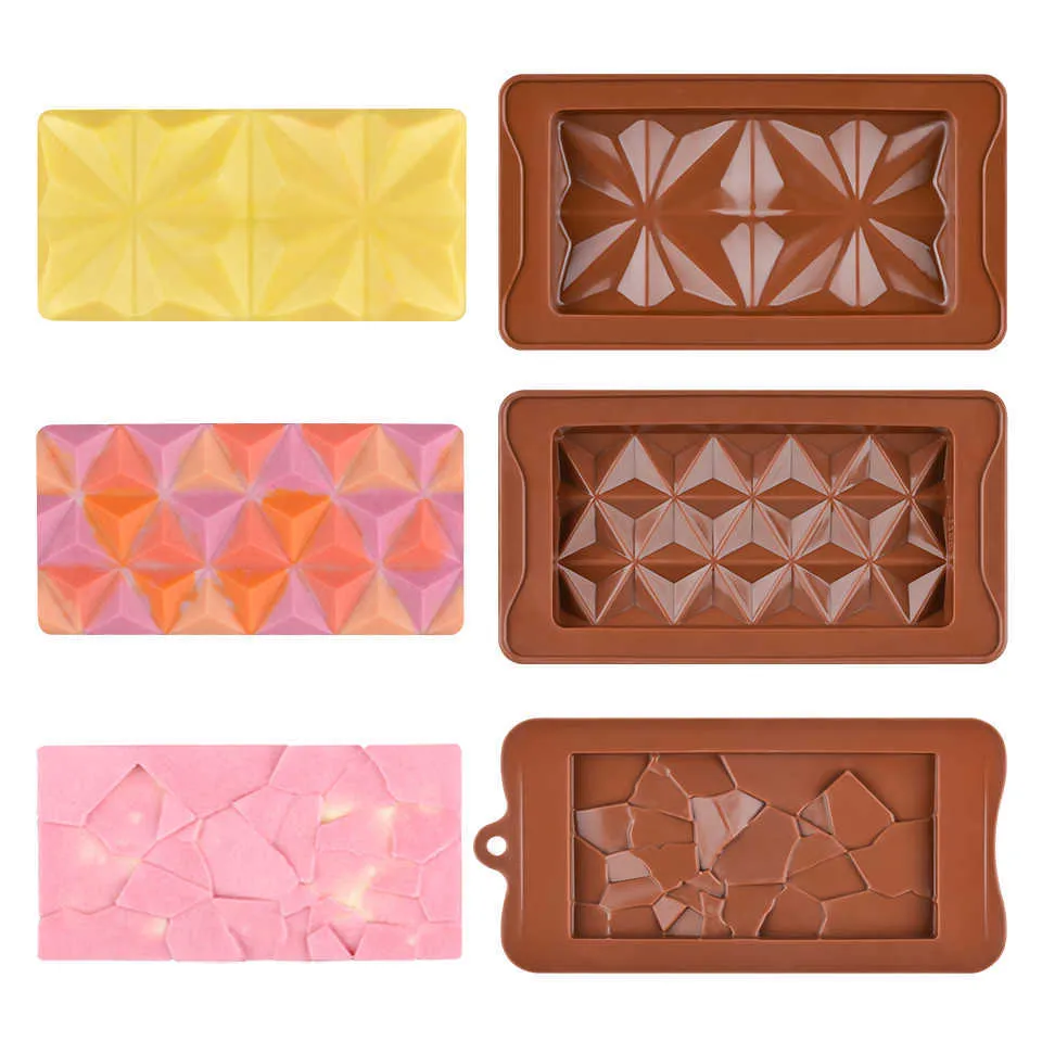 New Valentines Day Rose Flower Chocolate Bar Mold Cake Silicone Cookie  Cupcake Molds Soap Moulds DIY Rectangle Square Chocolate Mold From  Doorkitch, $4.46