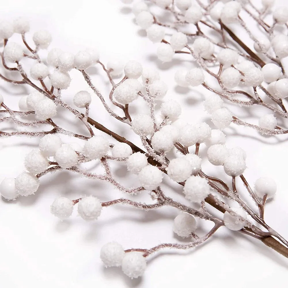 Artificial White Berries Willow Stems For DIY Crafts And Christmas Tree  Decorations From Xue009, $13.61