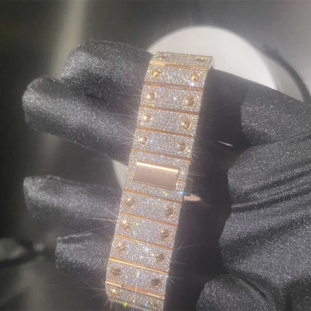 Custom Men Mechanical Watch Brand D Color VVS Iced Out Men Moissanite Watch