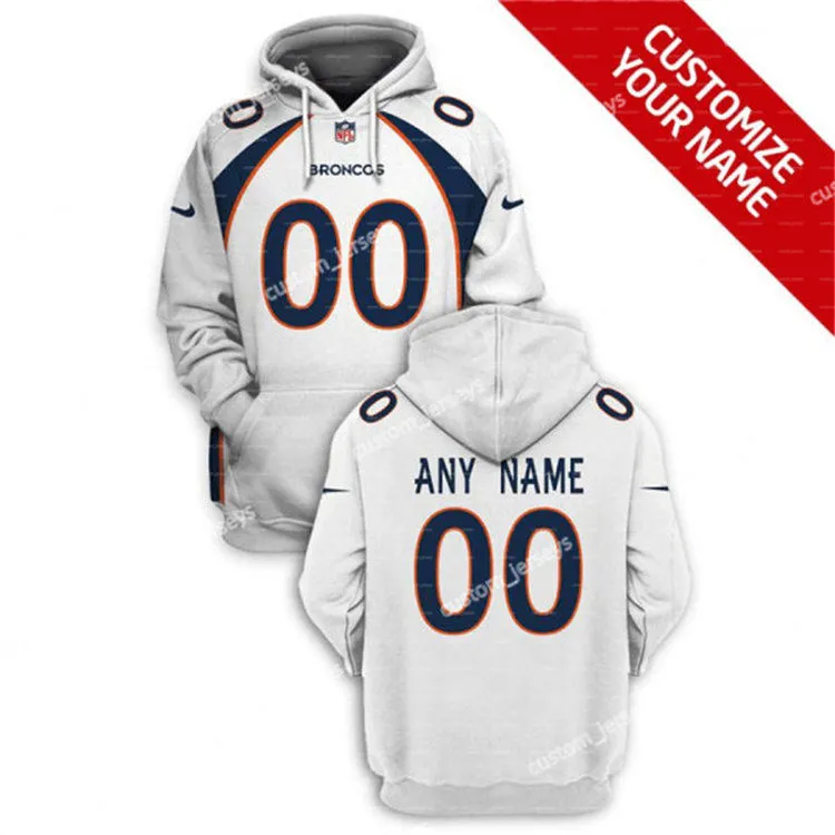 Custom DenverBroncosHoodie 3 Wilson 10 Jeudy Olive Salute To