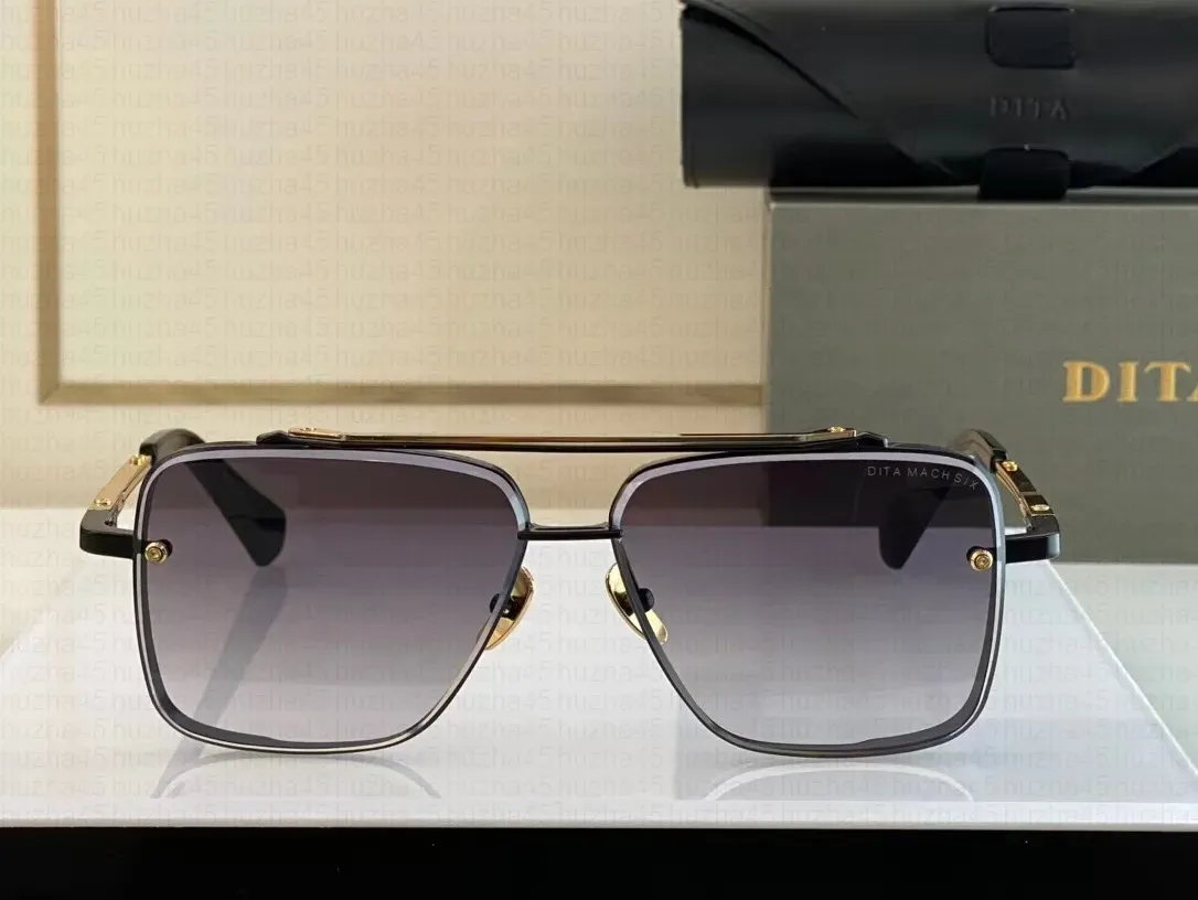 Dita Mach Six Johnson جودة مصممة من الرجال نظارات شمسية الأزياء الرجعية الفاخرة نظارات العلامة التجارية تصميم الأزياء الشريط المعدني مربع تجريبي الرياضة المورد