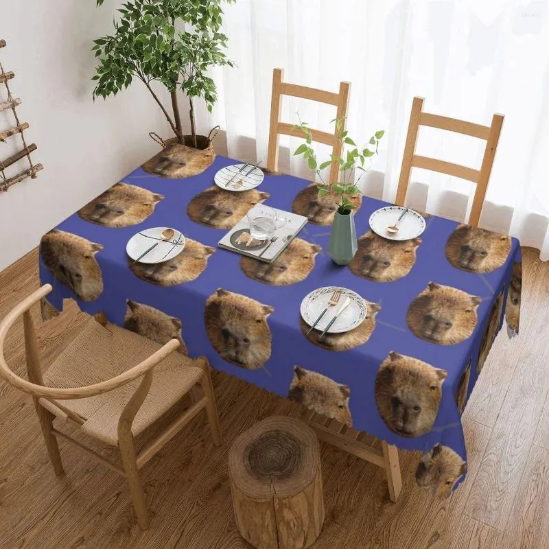 Table Cloth Capybara Face Desks Dressing Anniversaire Nappe Tapis Pour Dîner
