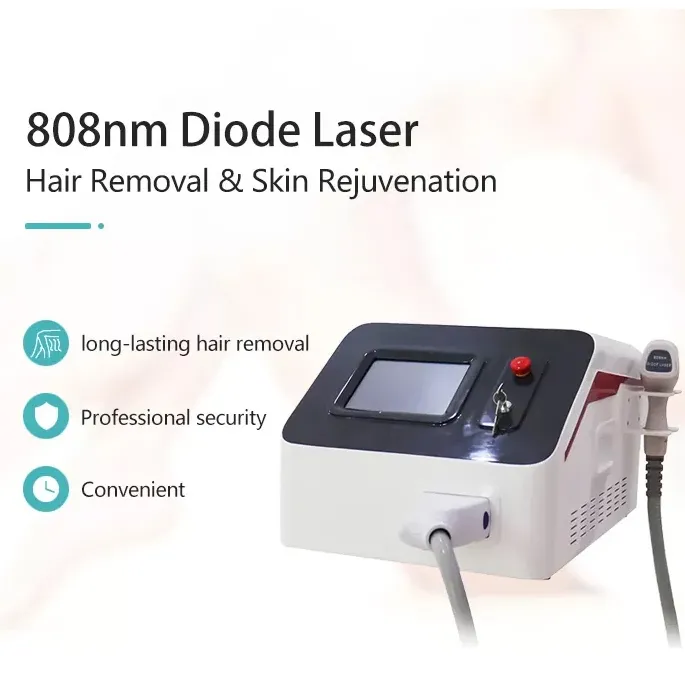 6 barów Diode laser 808 nm Nieinwazyjne bezbolesne urządzenie do usuwania włosów Diode laserowe depilacja skóry zaciskanie trądziku Maszyna eliminacja zmarszczek trądziku