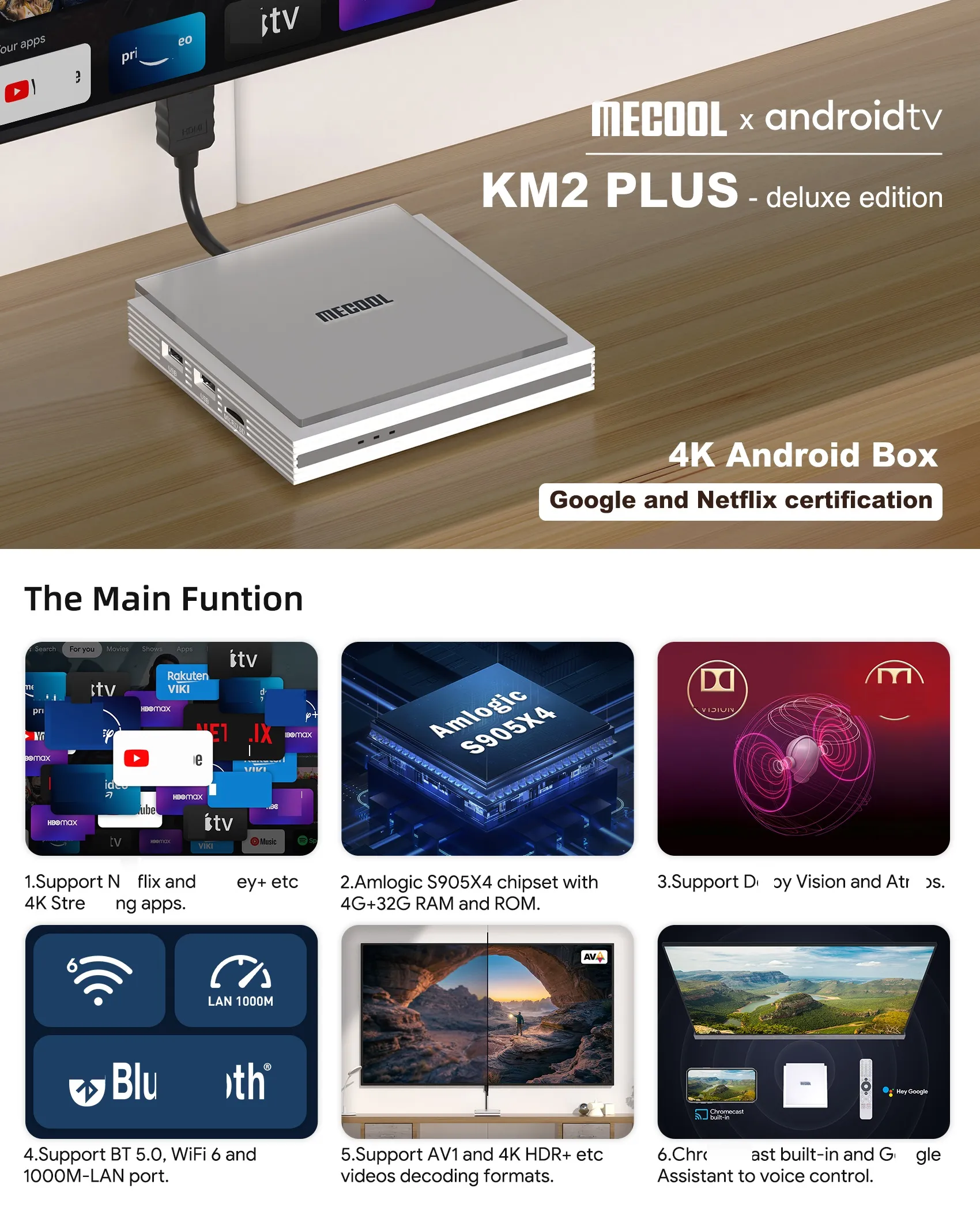 MECOOL KM2 Plus Deluxe Review - S905X4 - Android TV - DOLBY